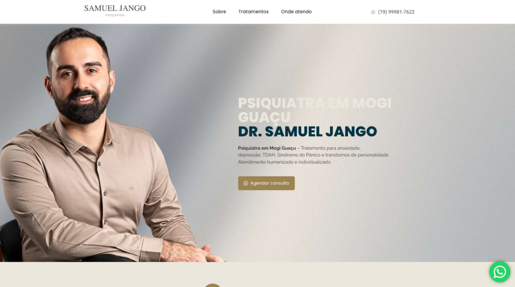 Landingpage Dr. Samuel Jango